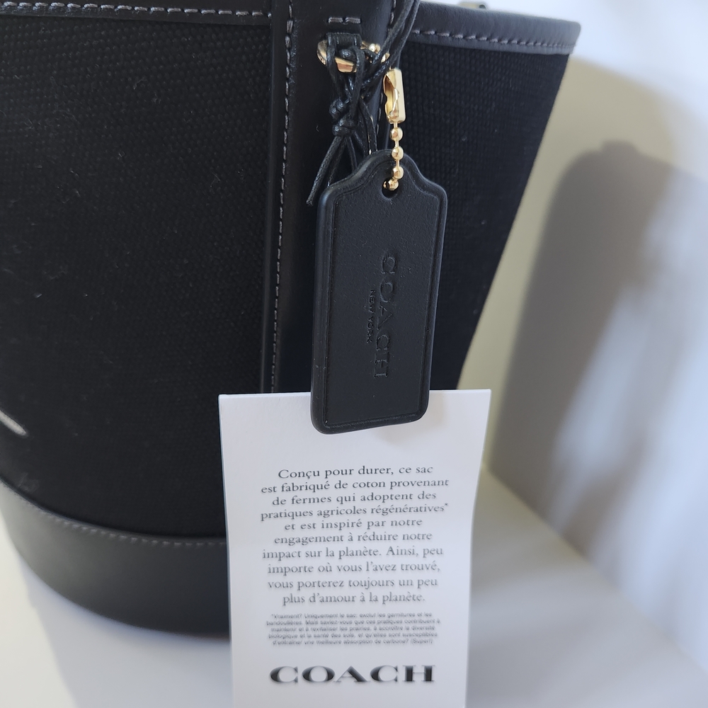 Coach Black Cat Face Bucket Bag - Picture 4 of 6
